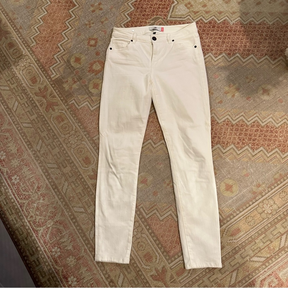Cabi High Skinny White Jeans
